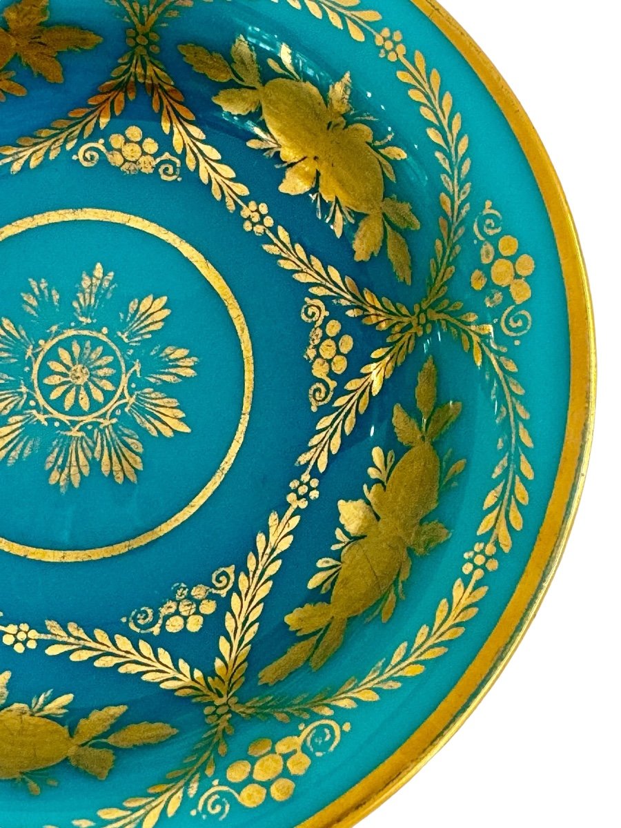Le Creusot : Coupe En Opaline Turquoise-photo-1