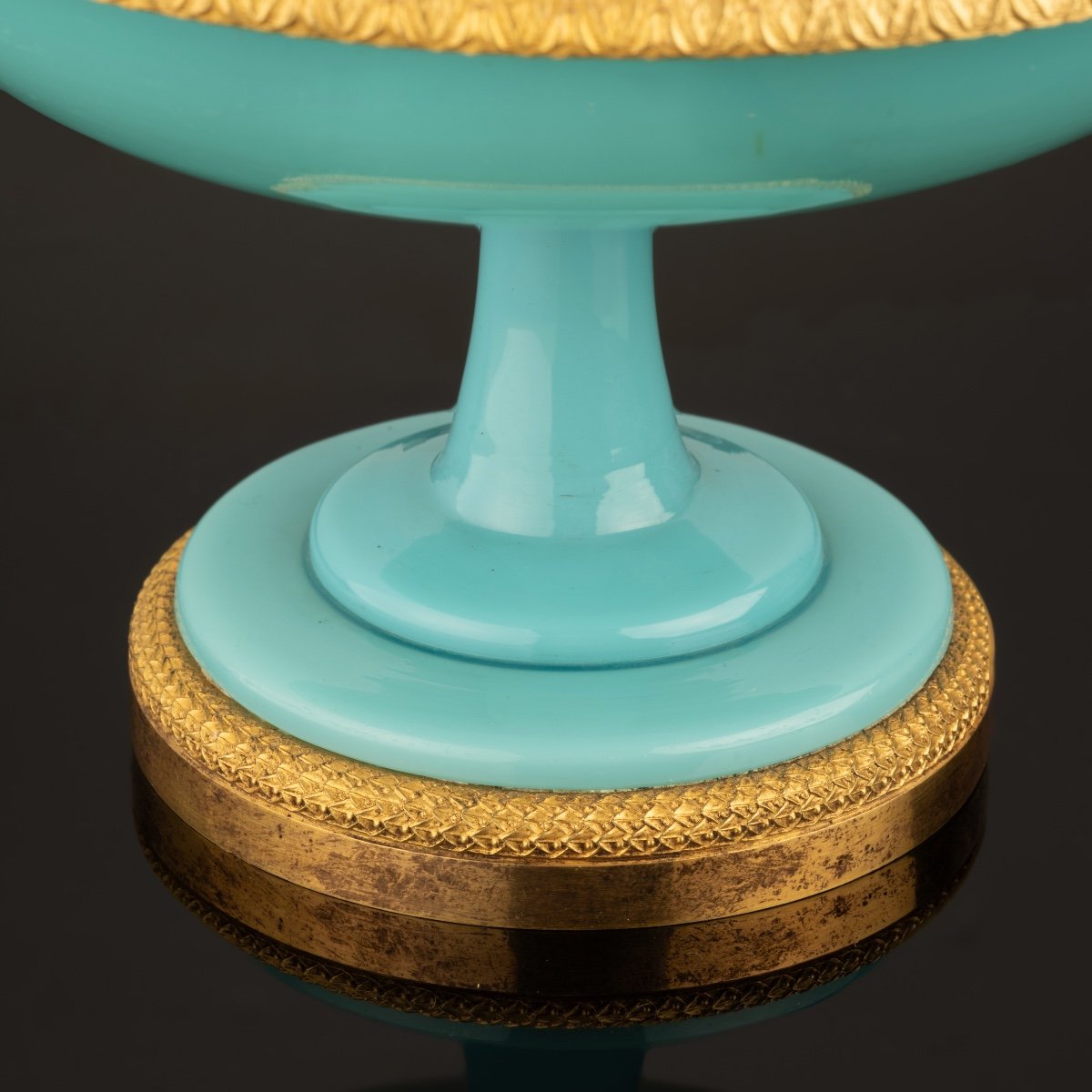Large Opaline And Gilt Bronze Cup-photo-2
