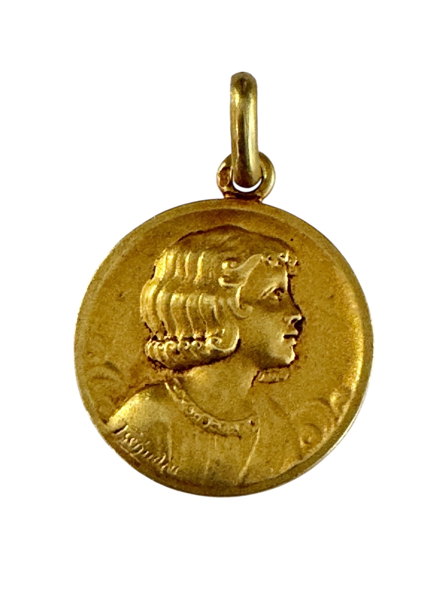 Gold Medal Decorated With A Young Page
