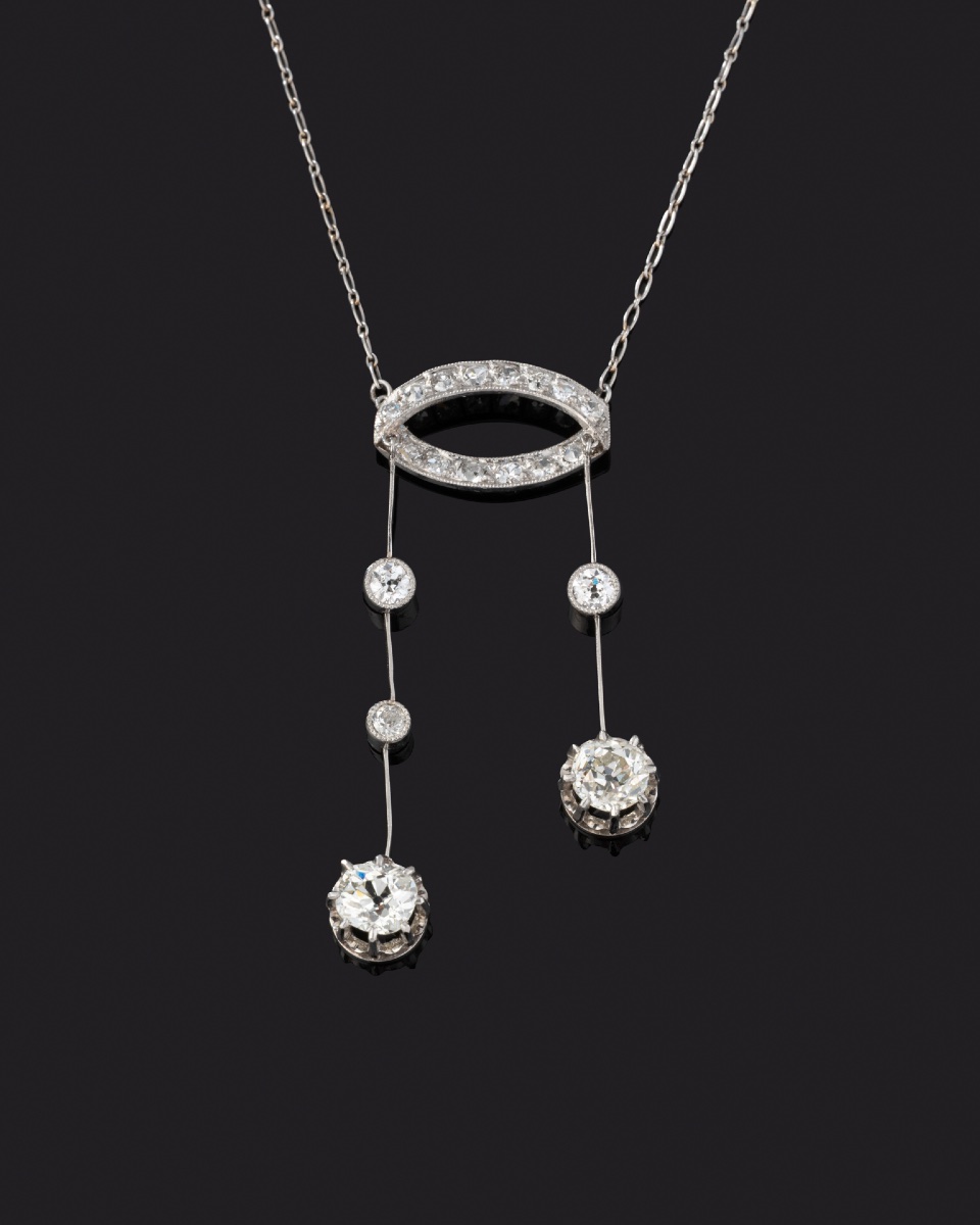 Collier dit Négligé en or et diamants-photo-2