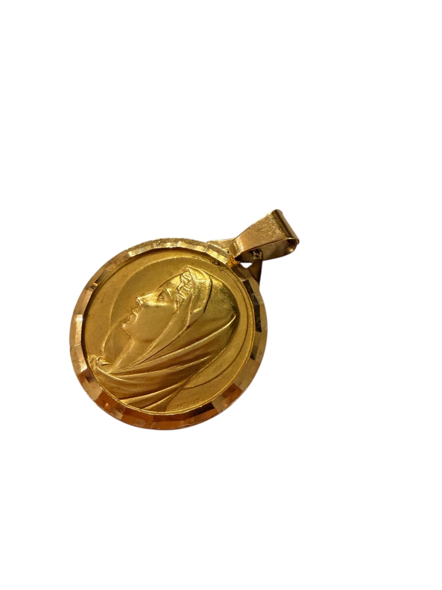 Religious Medal With The Profile Of The Virgin Mary-photo-4