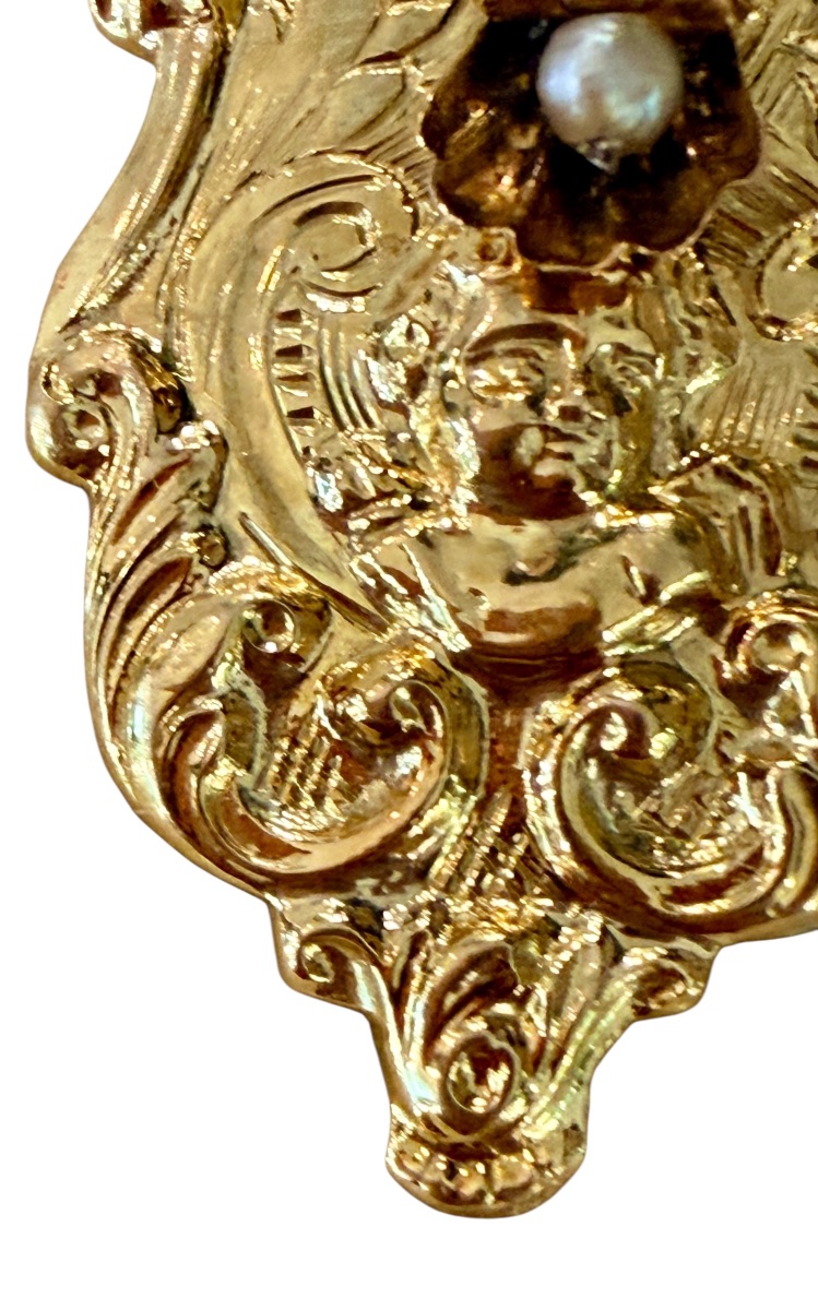 Paire de pendants d'oreilles d'époque Napoléon III-photo-2