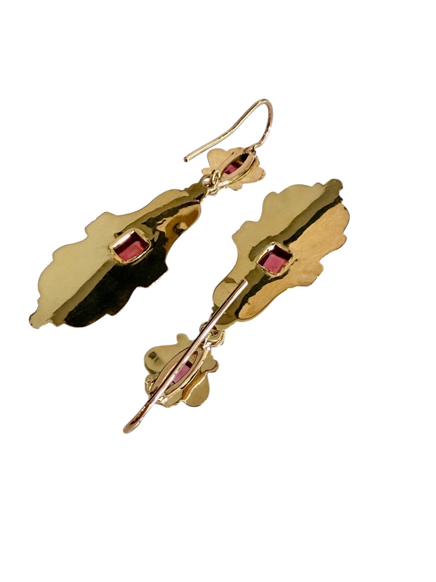 Paire de pendants d'oreilles d'époque Napoléon III-photo-4