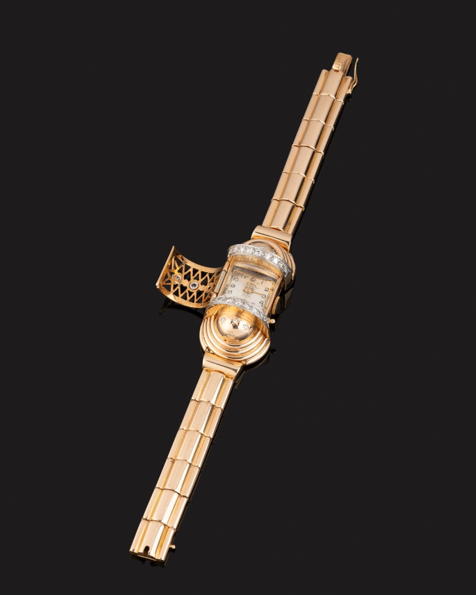 Montre bijou EBEL en or et diamants -photo-4