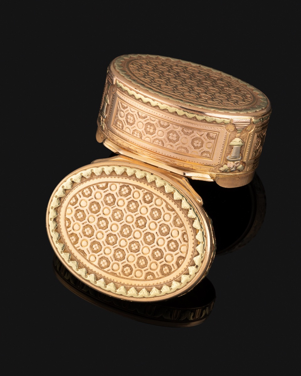 Gold Snuffbox By René-antoine Bailleul, Louis XVI Period-photo-4