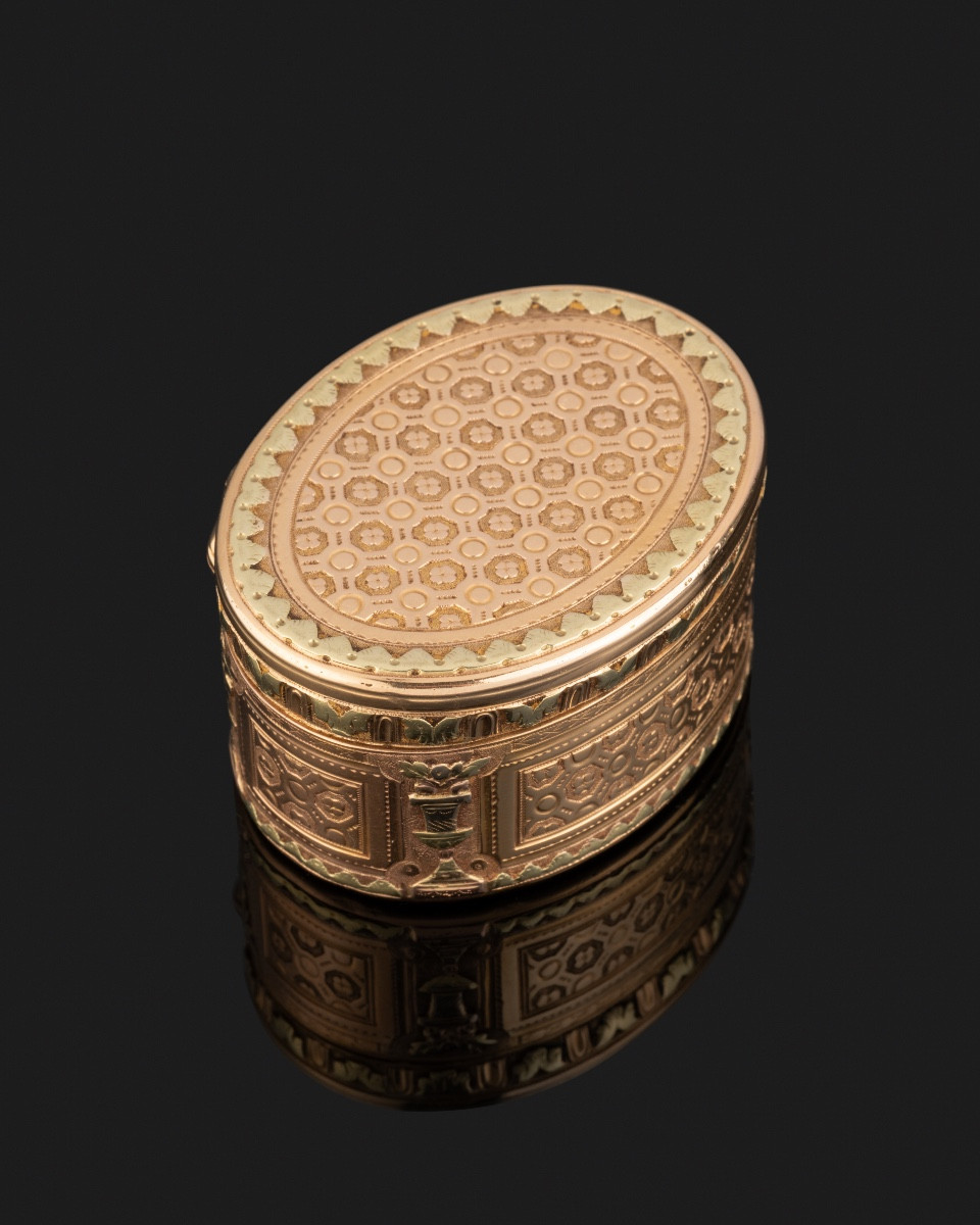 Gold Snuffbox By René-antoine Bailleul, Louis XVI Period
