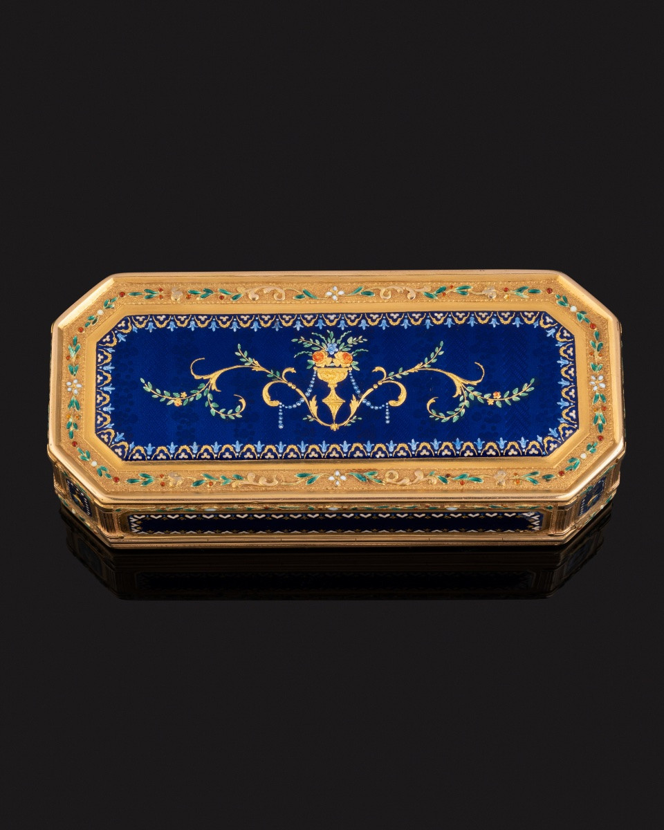 Gold And Enamel Snuffbox From The Late 18th Century Early 19 Th Century-photo-2
