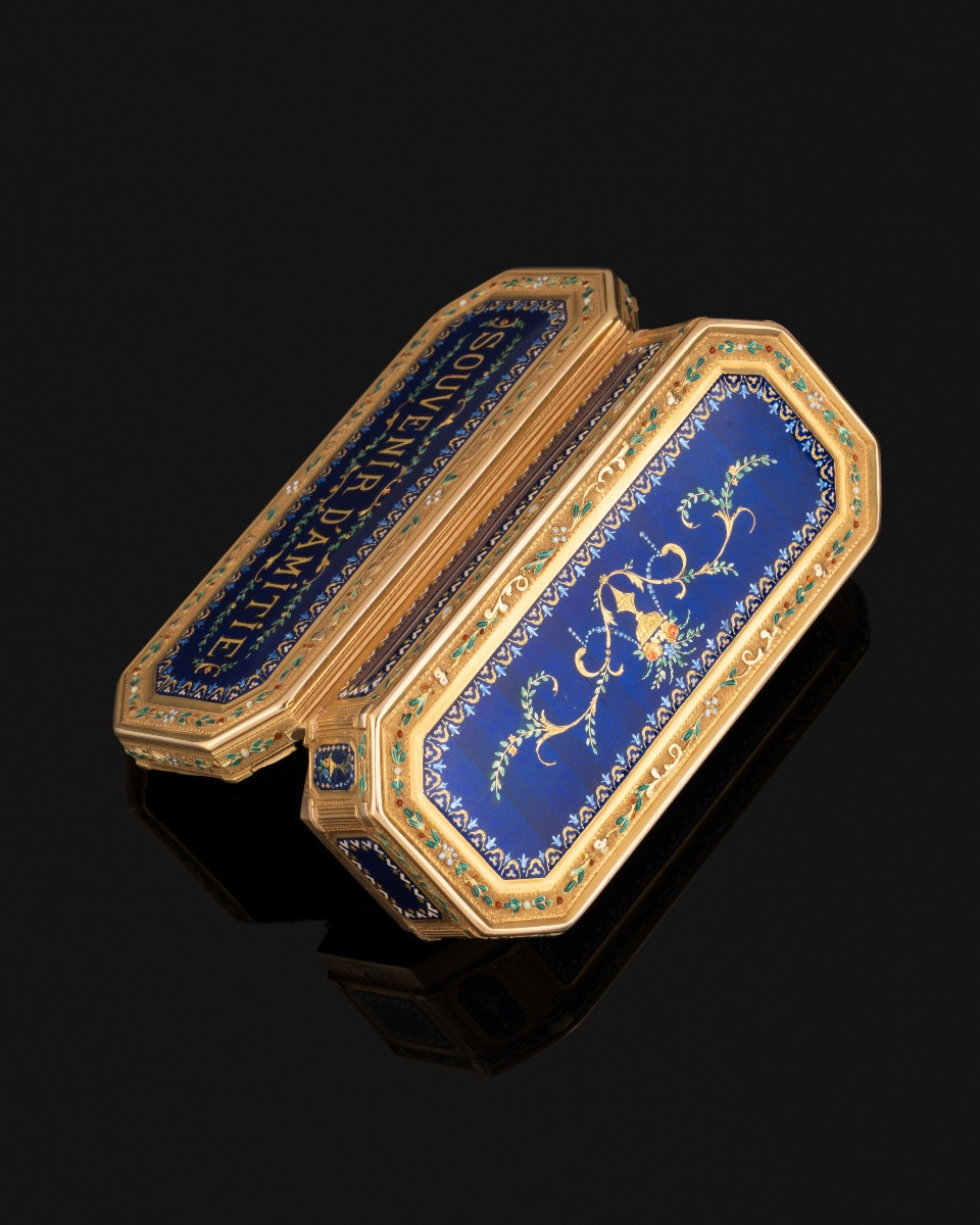 Gold And Enamel Snuffbox From The Late 18th Century Early 19 Th Century-photo-4