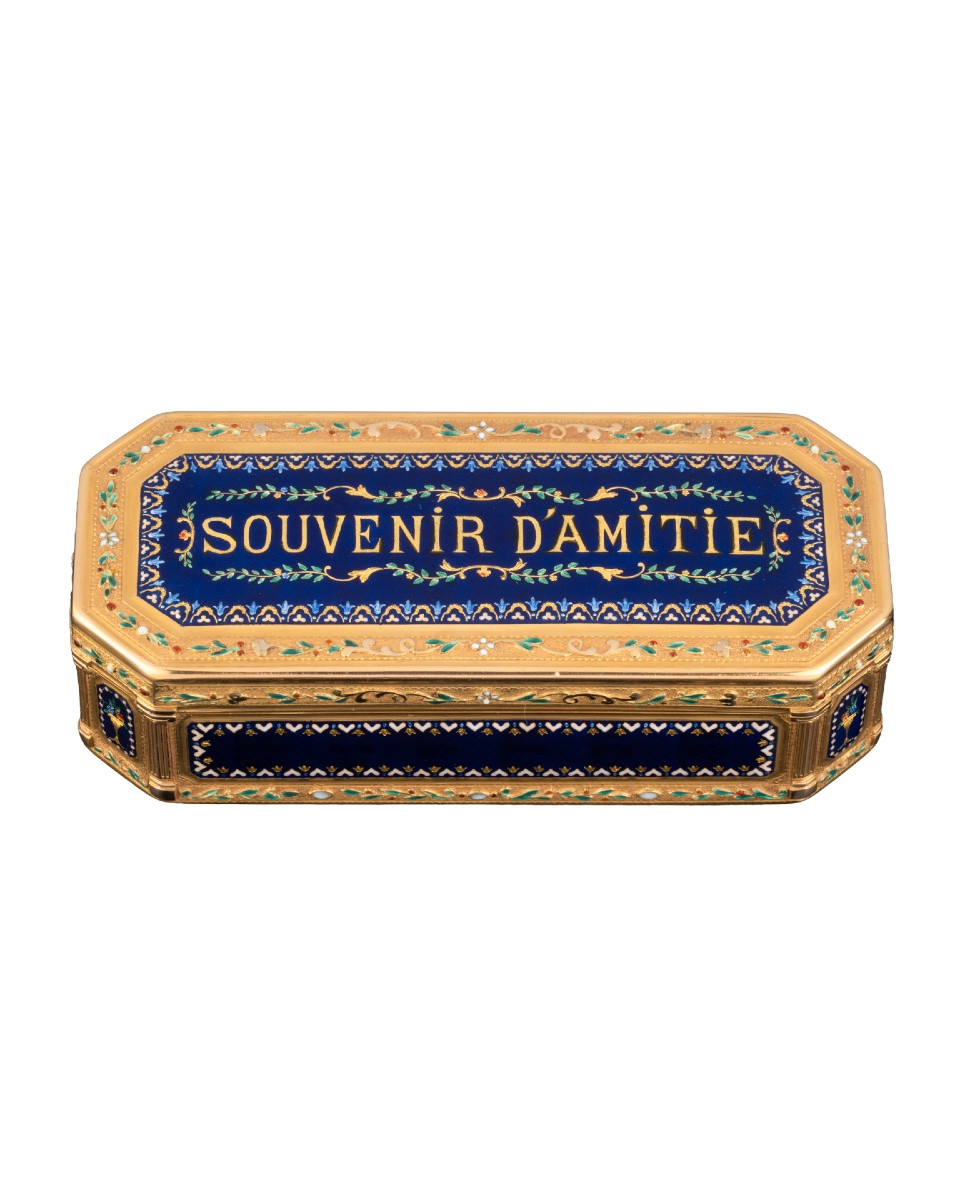 Gold And Enamel Snuffbox From The Late 18th Century Early 19 Th Century-photo-6