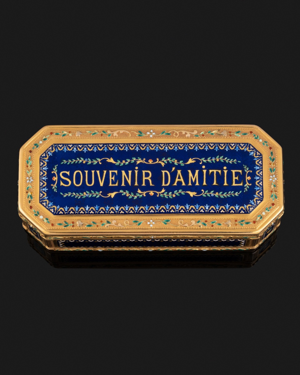 Gold And Enamel Snuffbox From The Late 18th Century Early 19 Th Century