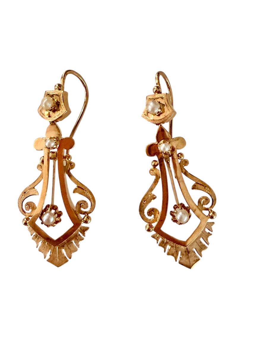 Gold Earrings From The Napoleon III Era-photo-2