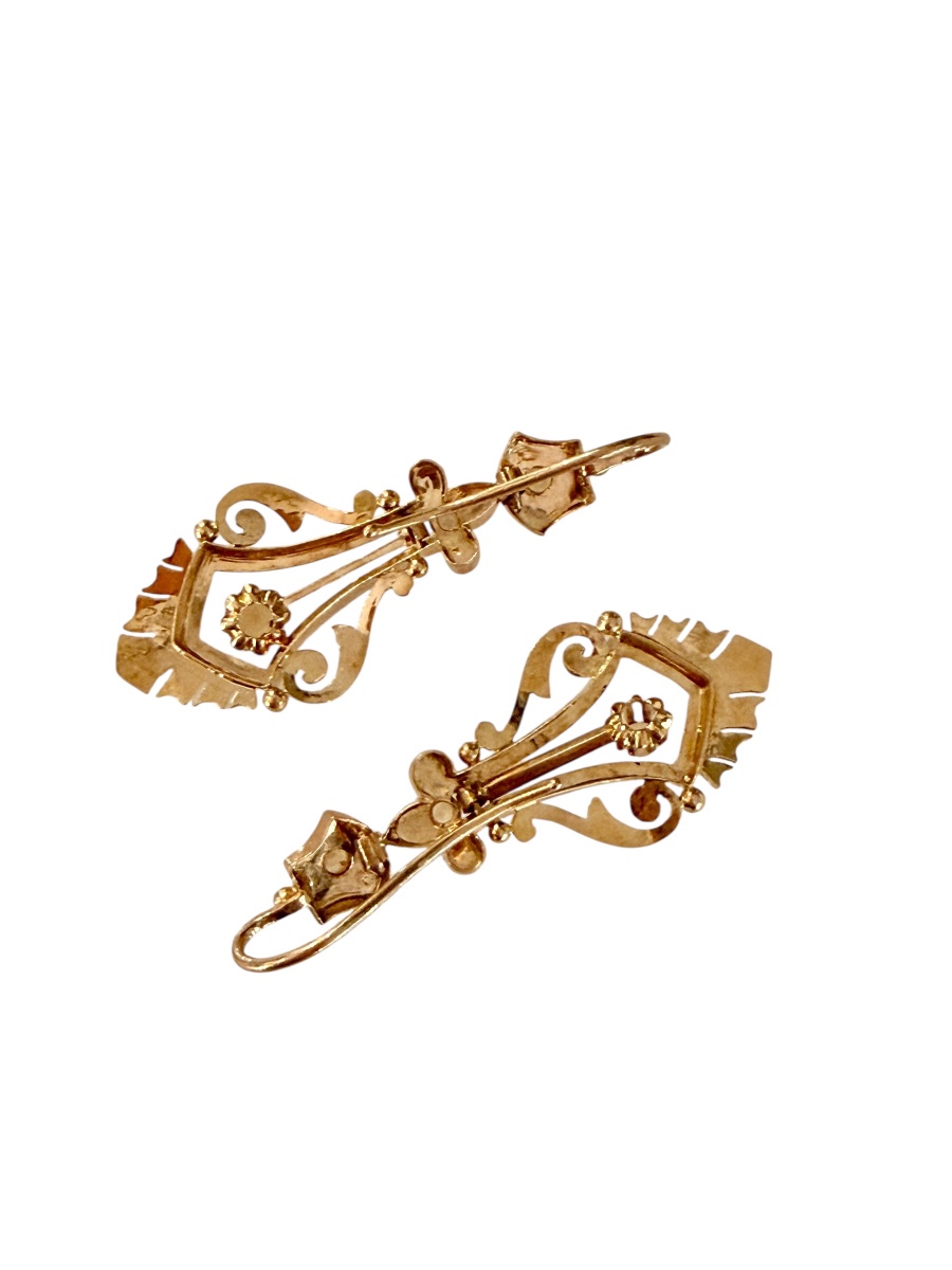 Gold Earrings From The Napoleon III Era-photo-3