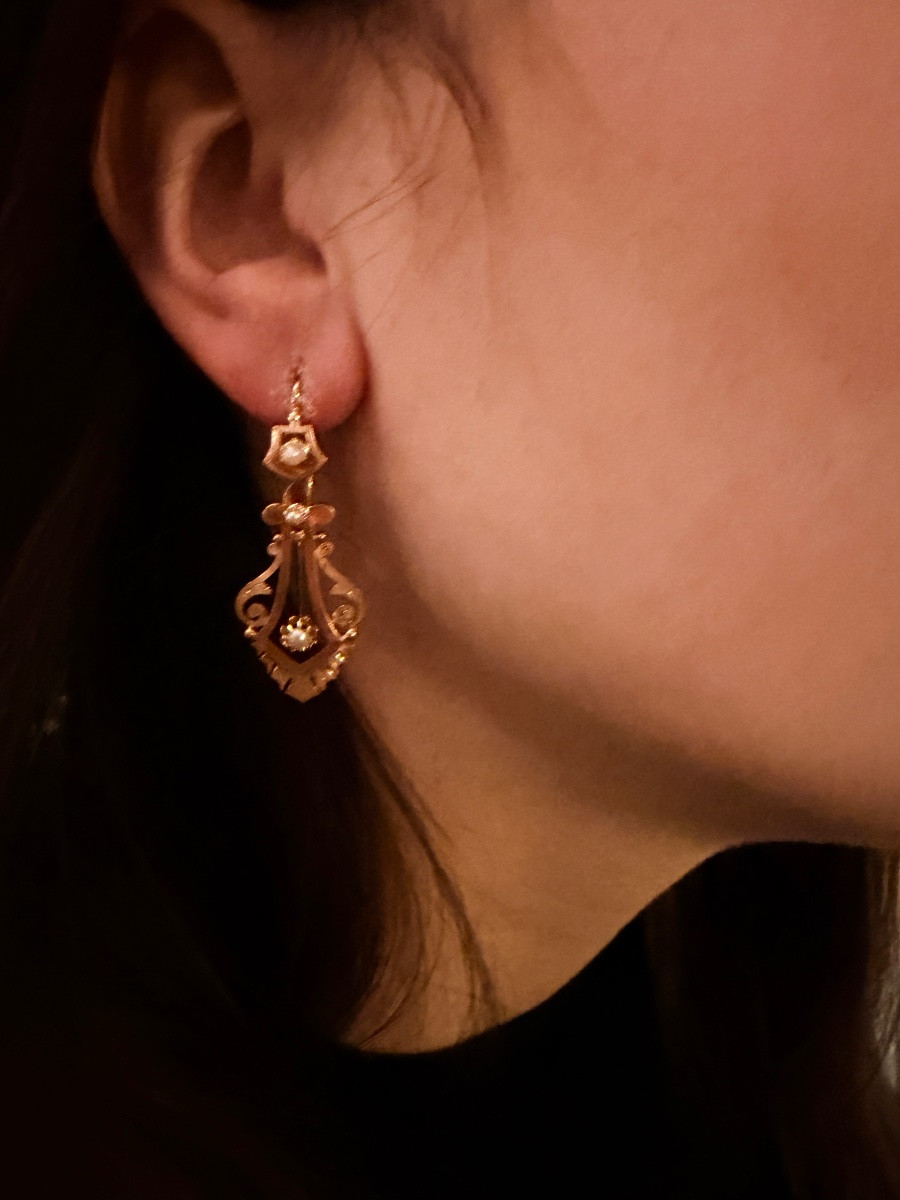 Gold Earrings From The Napoleon III Era-photo-4