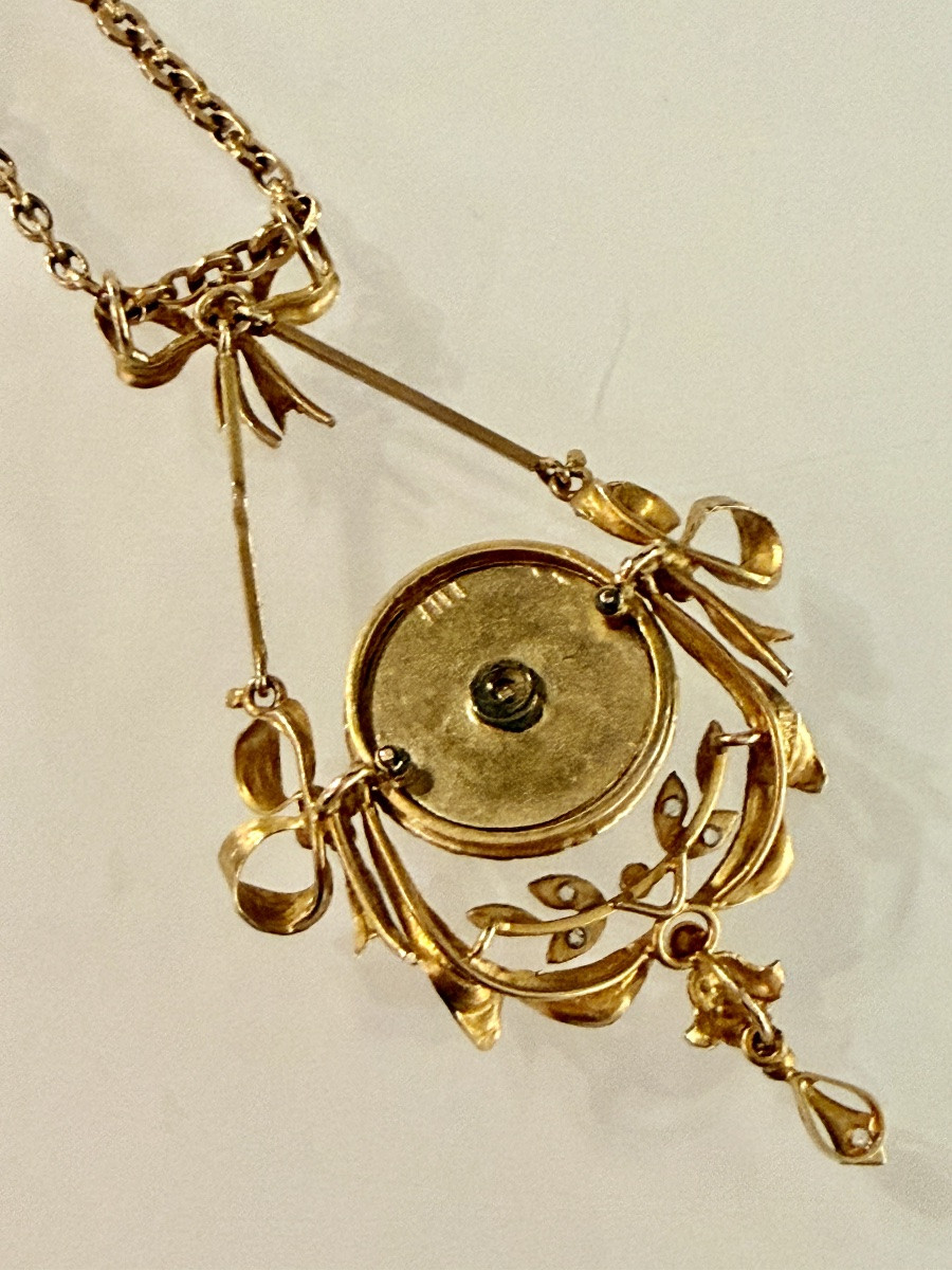 Louis XVI Style Gold Pendant-photo-4
