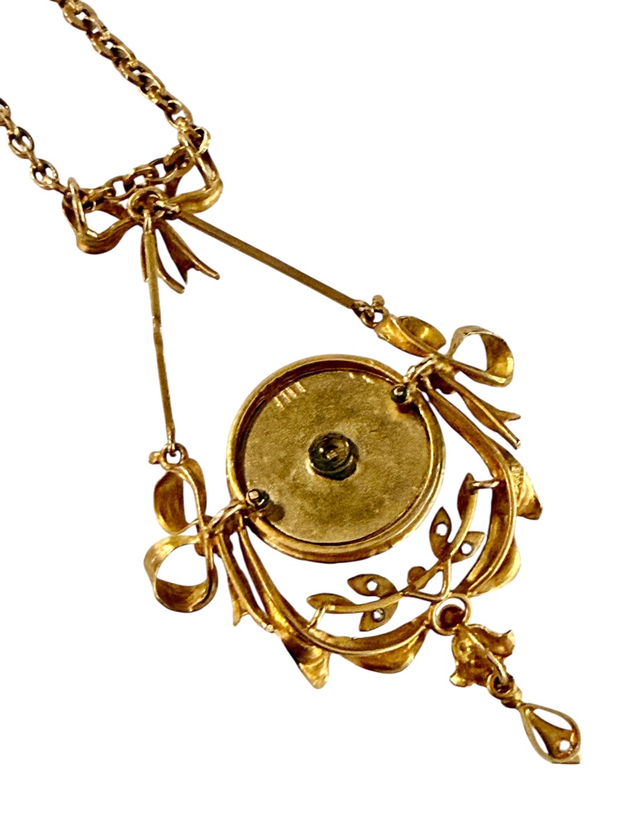 Louis XVI Style Gold Pendant-photo-2