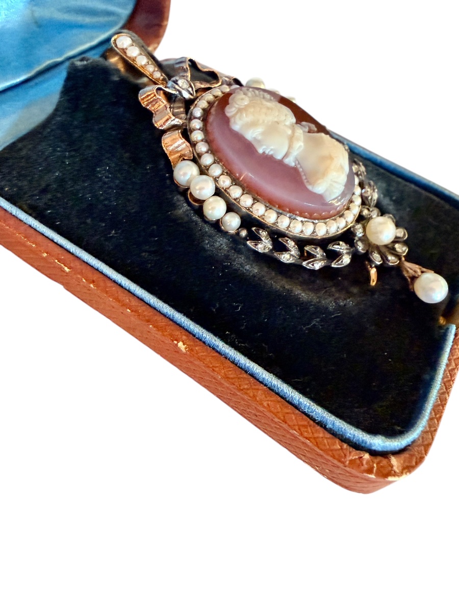 Pendentif camée, époque Napoléon III-photo-3
