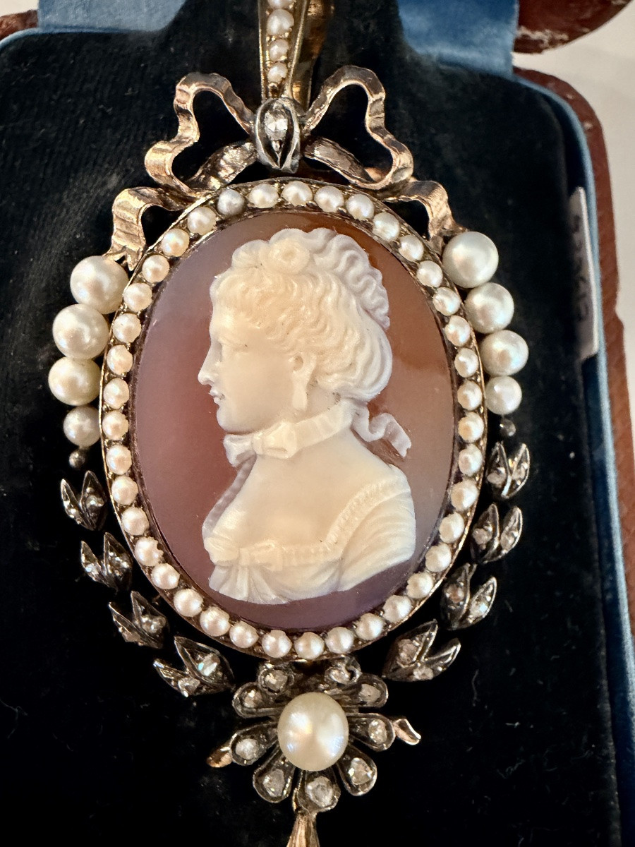 Pendentif camée, époque Napoléon III-photo-1