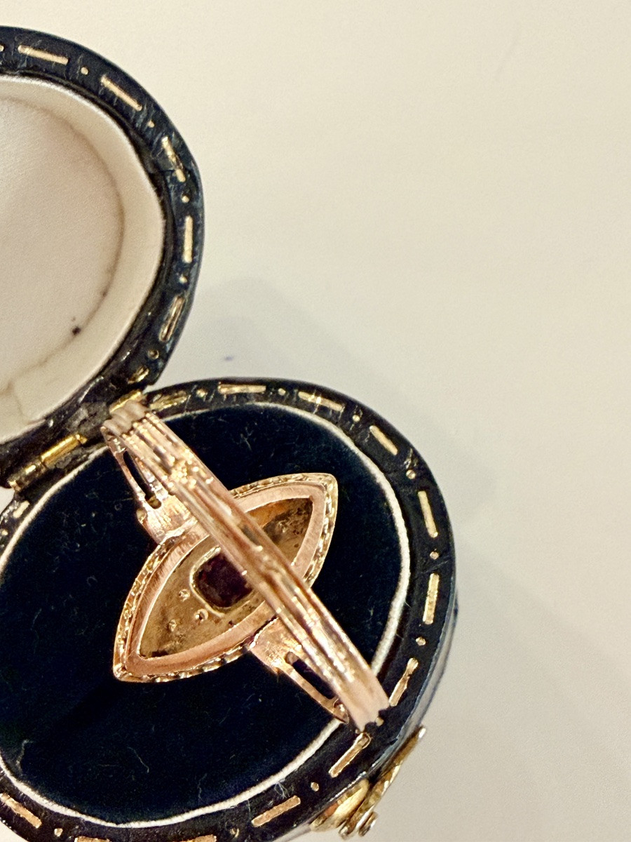 Antique Gold, Ruby And Pearl Ring-photo-2