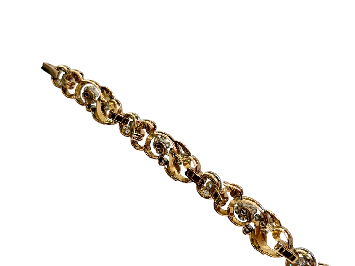 Gold, Platinum And Diamond Bracelet-photo-4