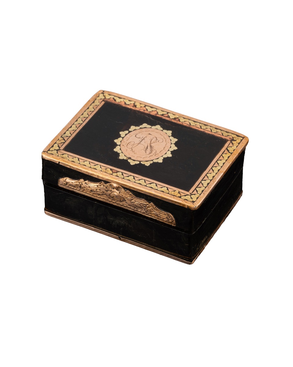 Tortoiseshell And Gold Patch  Box, Louis XVI Period