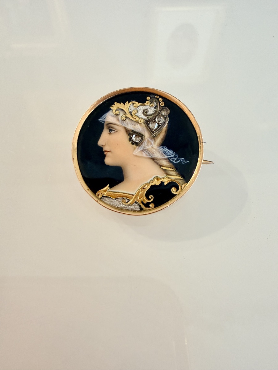 Broche en or et email -photo-1