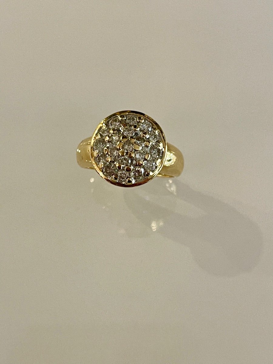 Bague Boule Pavée De Diamants