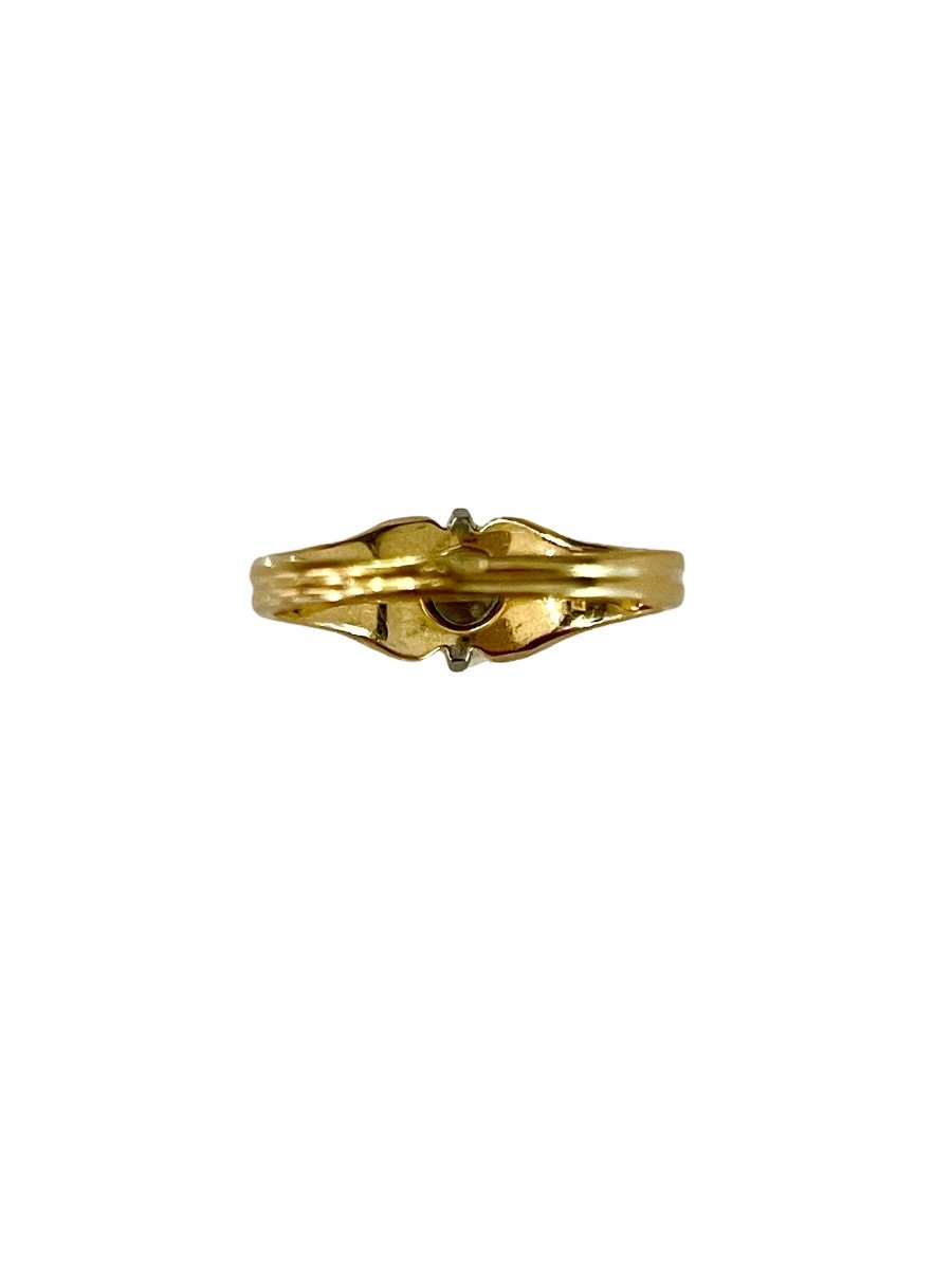 Bangle Ring In Gold, Platinum And Diamond-photo-3