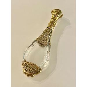 Crystal And Gold Salt Bottle