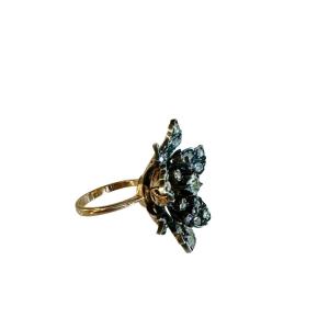 Transformation Flower Ring In Gold, Silver And Diamonds