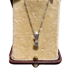 Art Deco Pendant, Gold, Platinum And Diamonds 