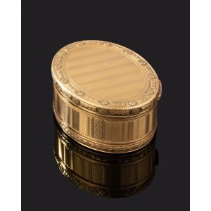 Tabatière d'or par Jean Joseph Barrière, époque Louis XVI