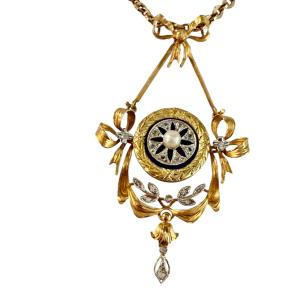 Louis XVI Style Gold Pendant