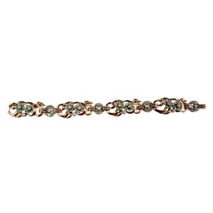 Bracelet en or, platine et diamants