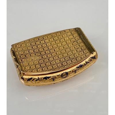 Tabatière En Or  Et Email d'époque Empire