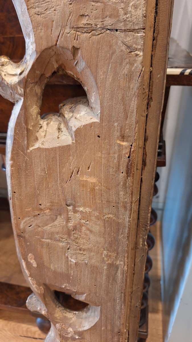 Cadre Italien En Bois Doré  XVIIème-photo-3