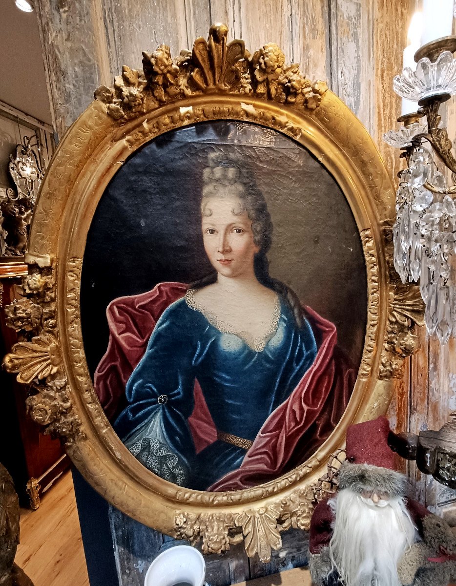 Portrait De Marguerite De Palerme | XVIIIème | Ecole Française -photo-4