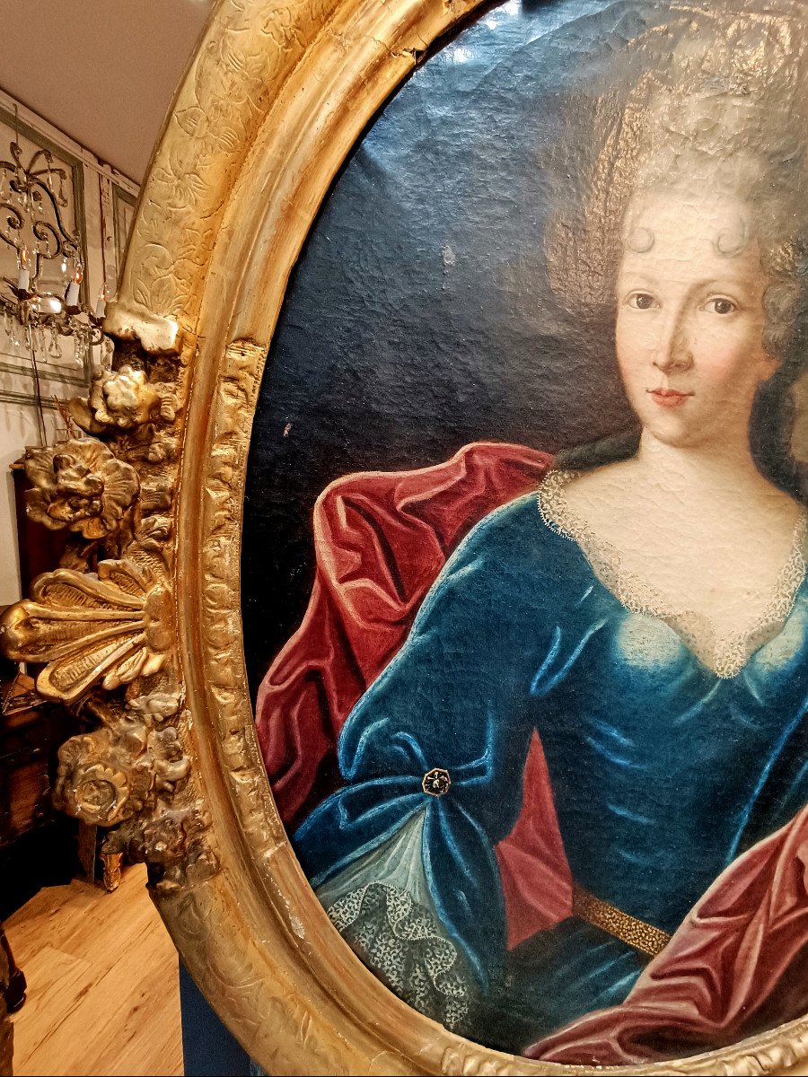 Portrait De Marguerite De Palerme | XVIIIème | Ecole Française -photo-2