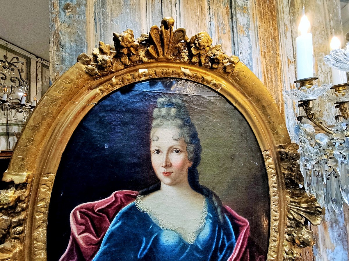 Portrait De Marguerite De Palerme | XVIIIème | Ecole Française -photo-3