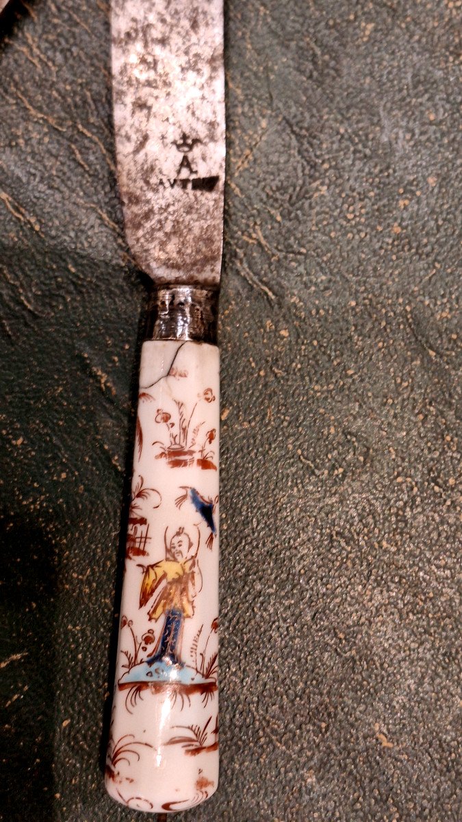  Couteaux En Porcelaine De Saint Cloud XVIIIème-photo-4