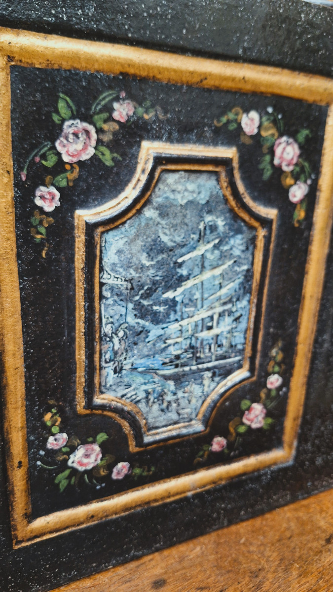 18th Century Painted Wrought Iron Safe-photo-3