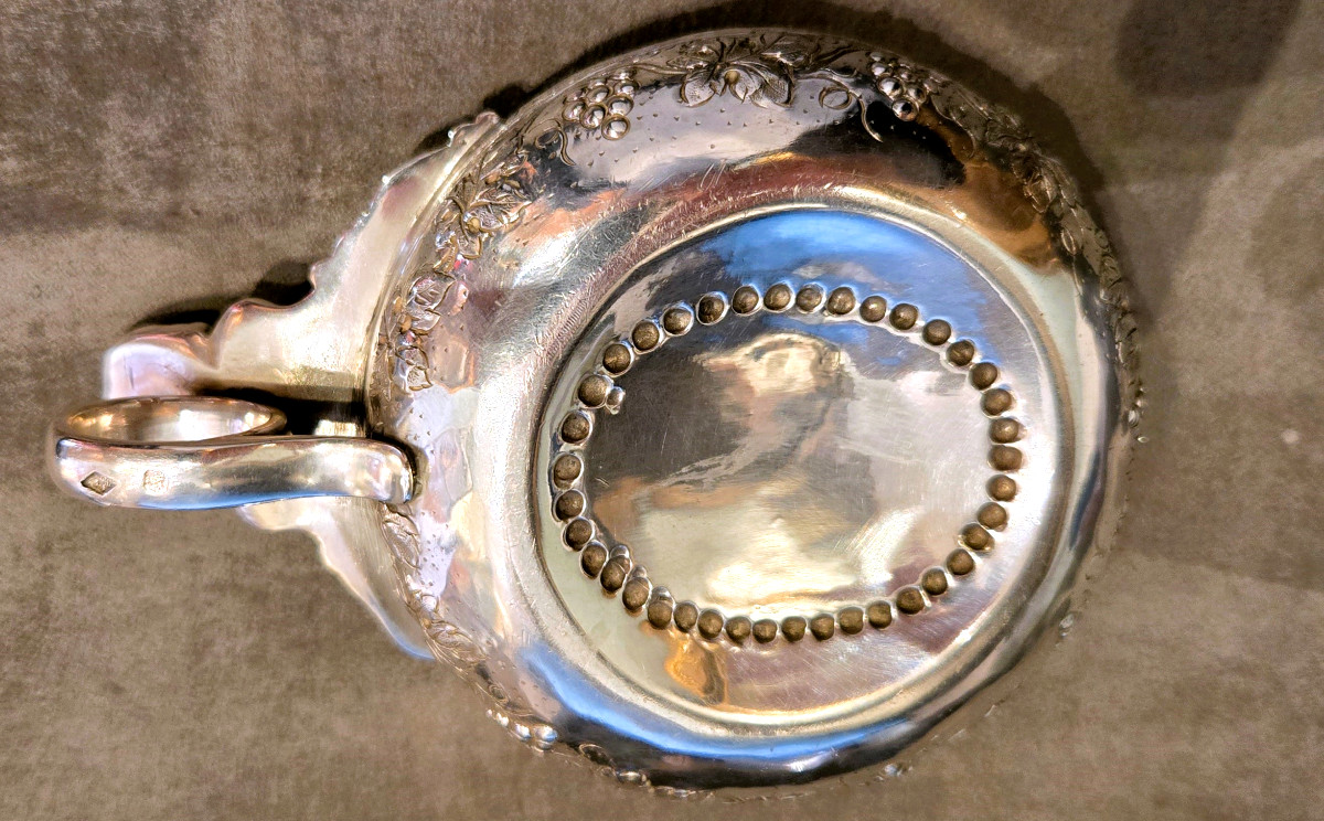 Exceptional Solid Silver Wine Taster, Bacchus And Bacchanalia, Leduc & Co., Circa 1880-photo-2