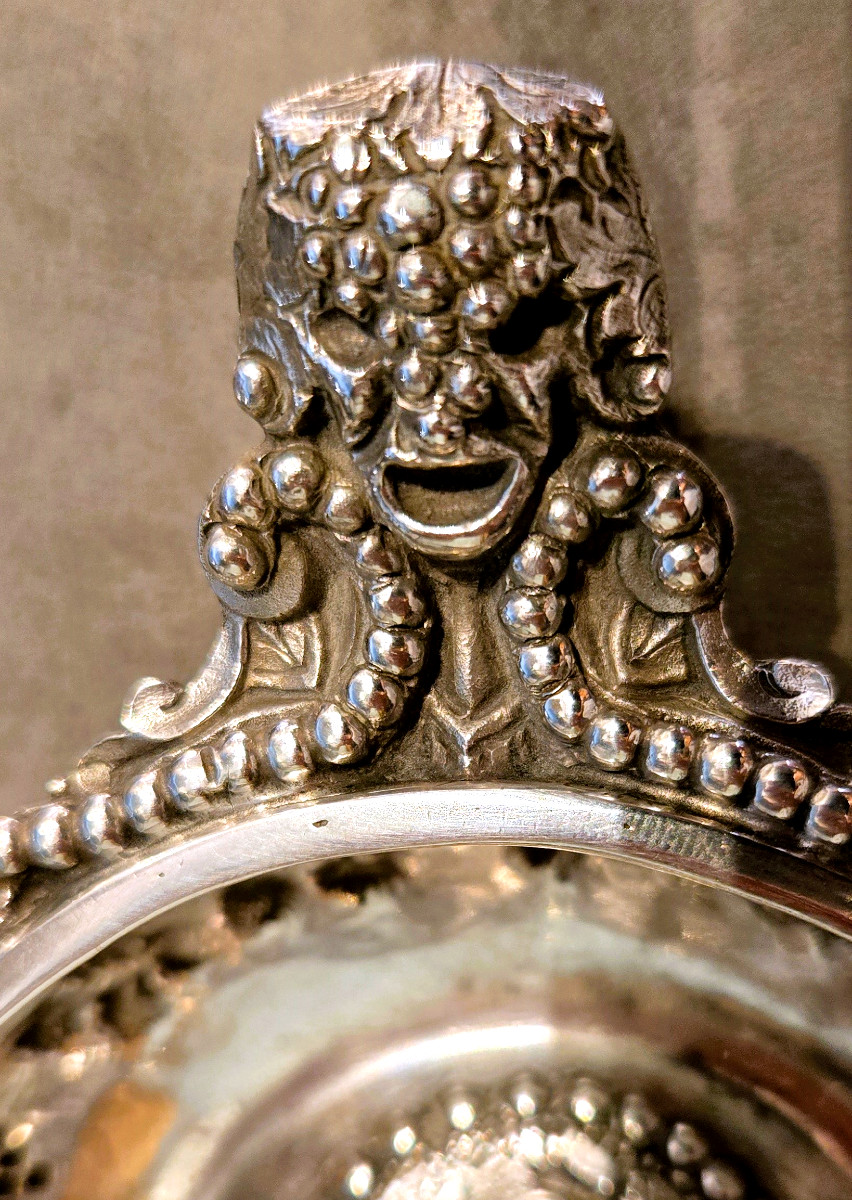 Exceptional Solid Silver Wine Taster, Bacchus And Bacchanalia, Leduc & Co., Circa 1880-photo-4