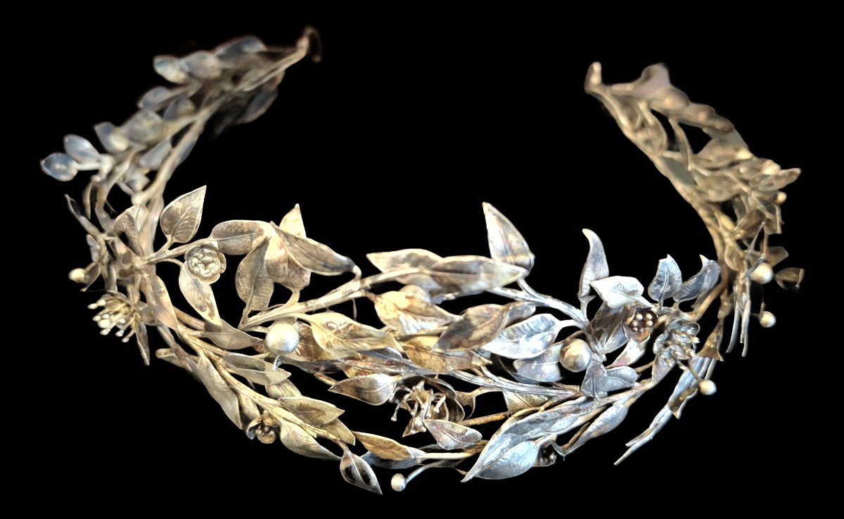 diadème de mariée en argent autrichien XIXème