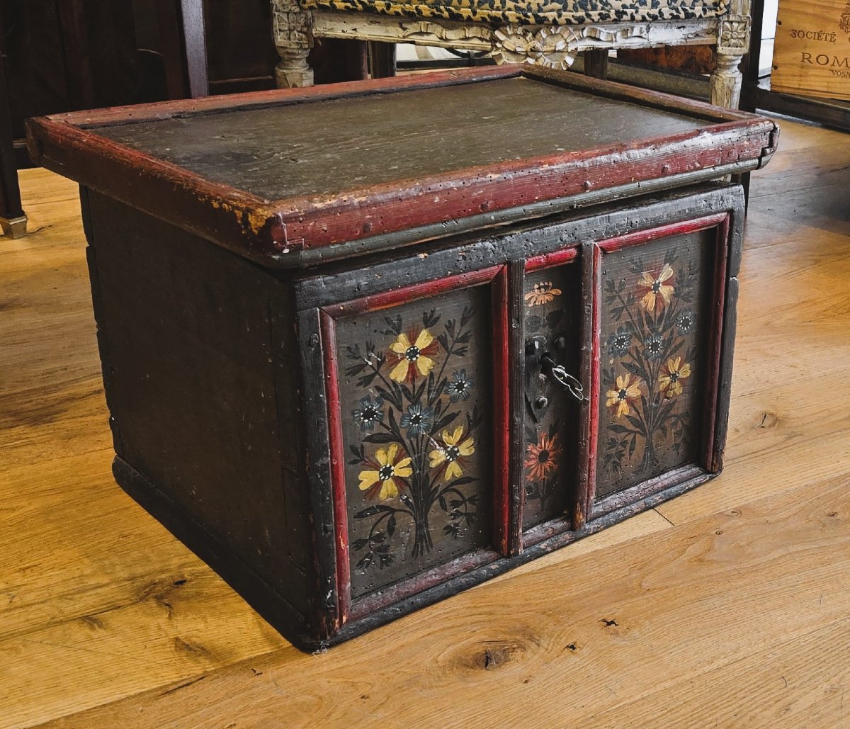 Coffret de mariage Tyrolien fin XVIIIème-début XIXème