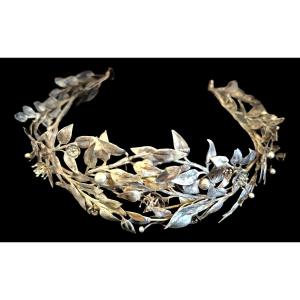19th-century Austrian Silver Bridal Tiara