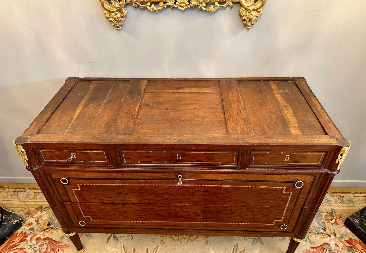Louis Moreau, Commode En Acajou Estampillée d'Epoque Louis XVI Vers 1770-photo-2