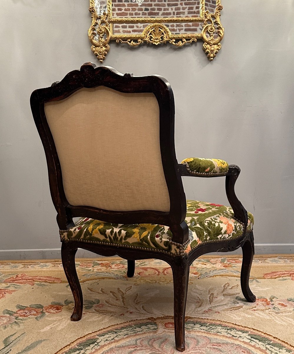 Large Armchair With Flat Backrest From The Regency Period Debut XVIIIth-photo-1