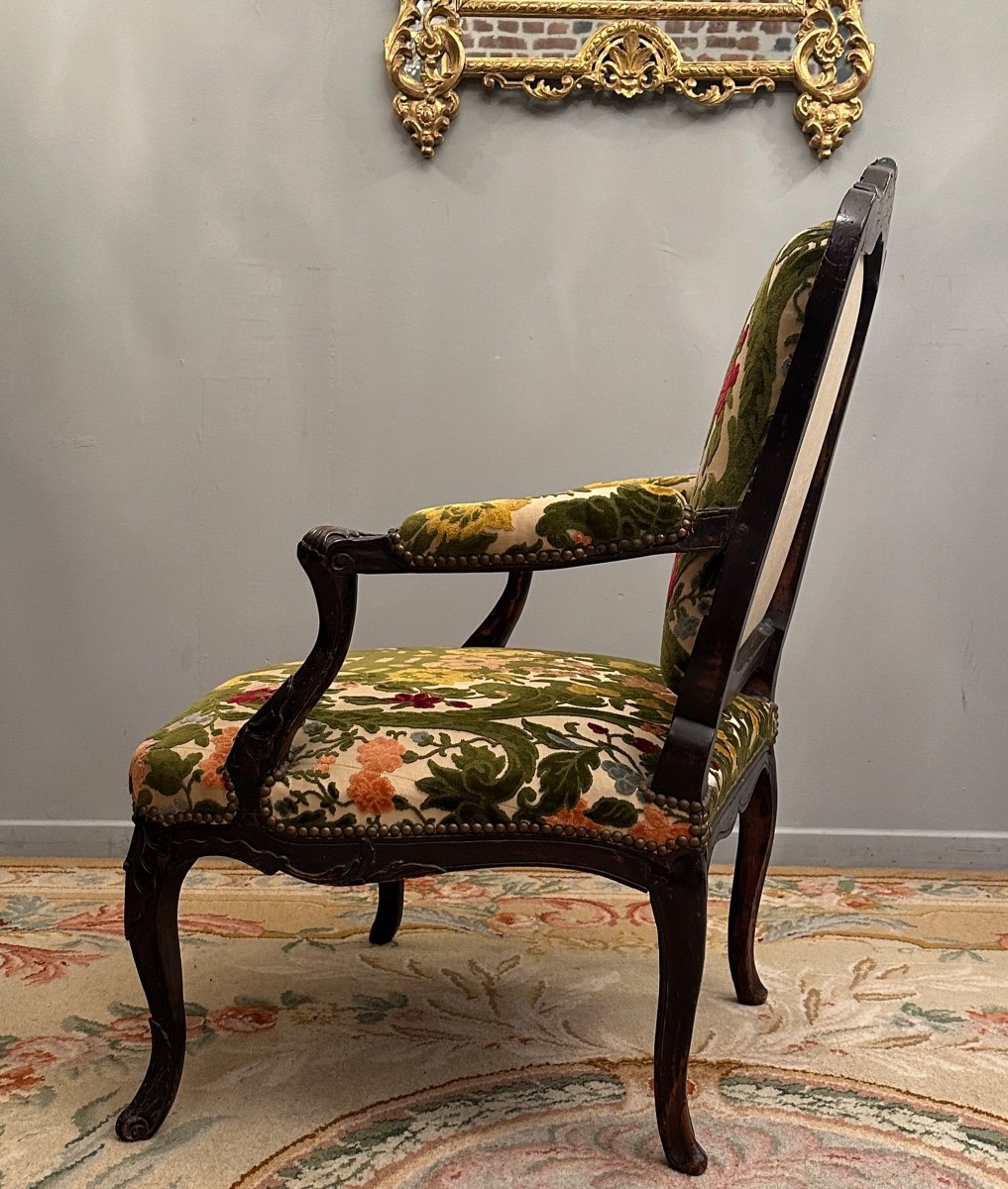 Large Armchair With Flat Backrest From The Regency Period Debut XVIIIth-photo-2