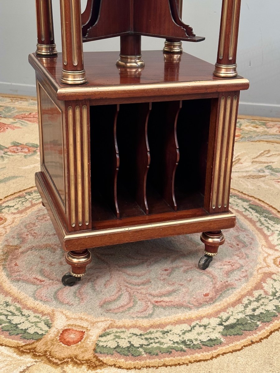 Small Mahogany Music Room Furniture Louis XVI Style Mahogany XIXth-photo-6