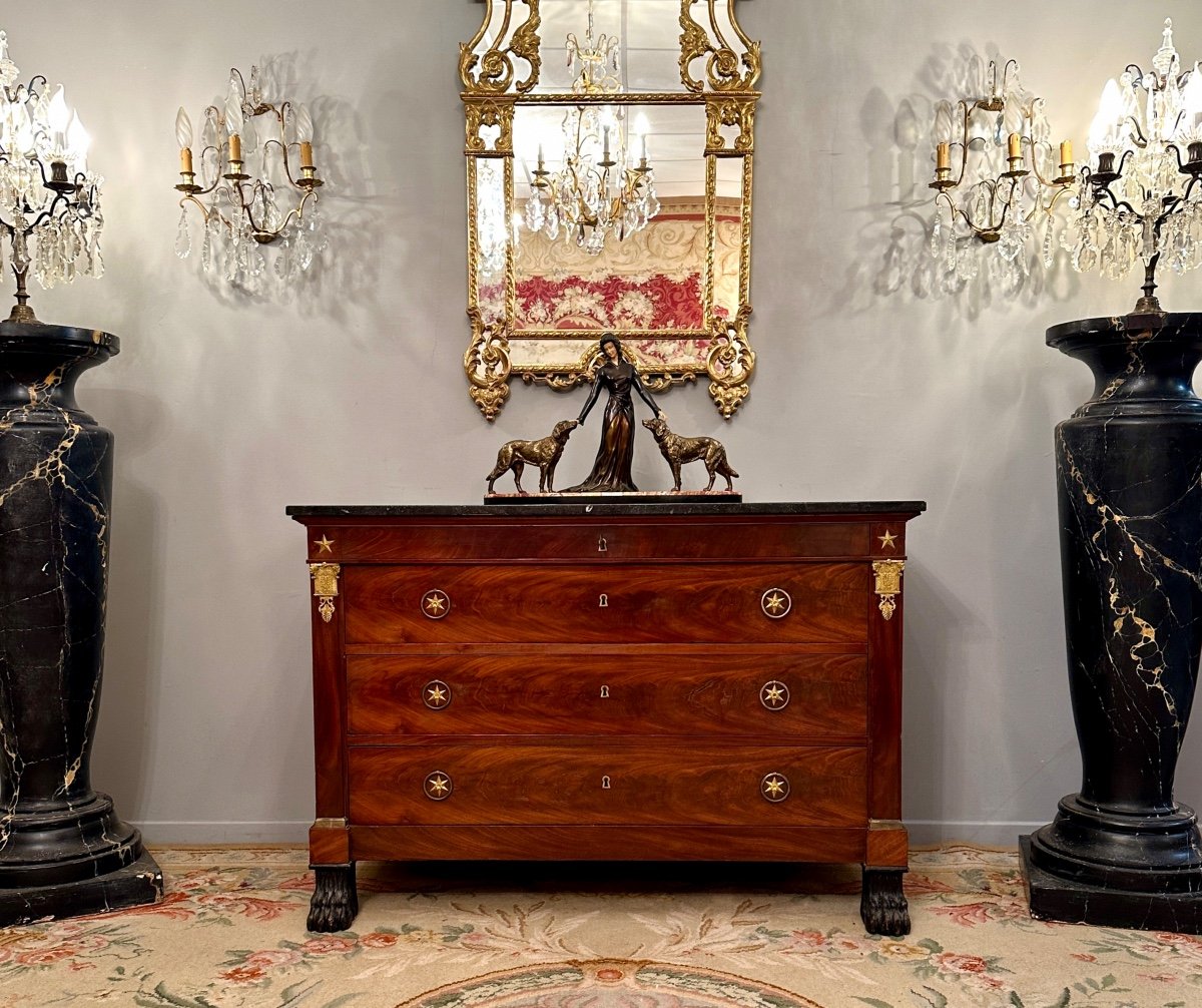 Jacob Desmalter, Commode Empire Acajou Retour d'Egypte Vers 1810-photo-3